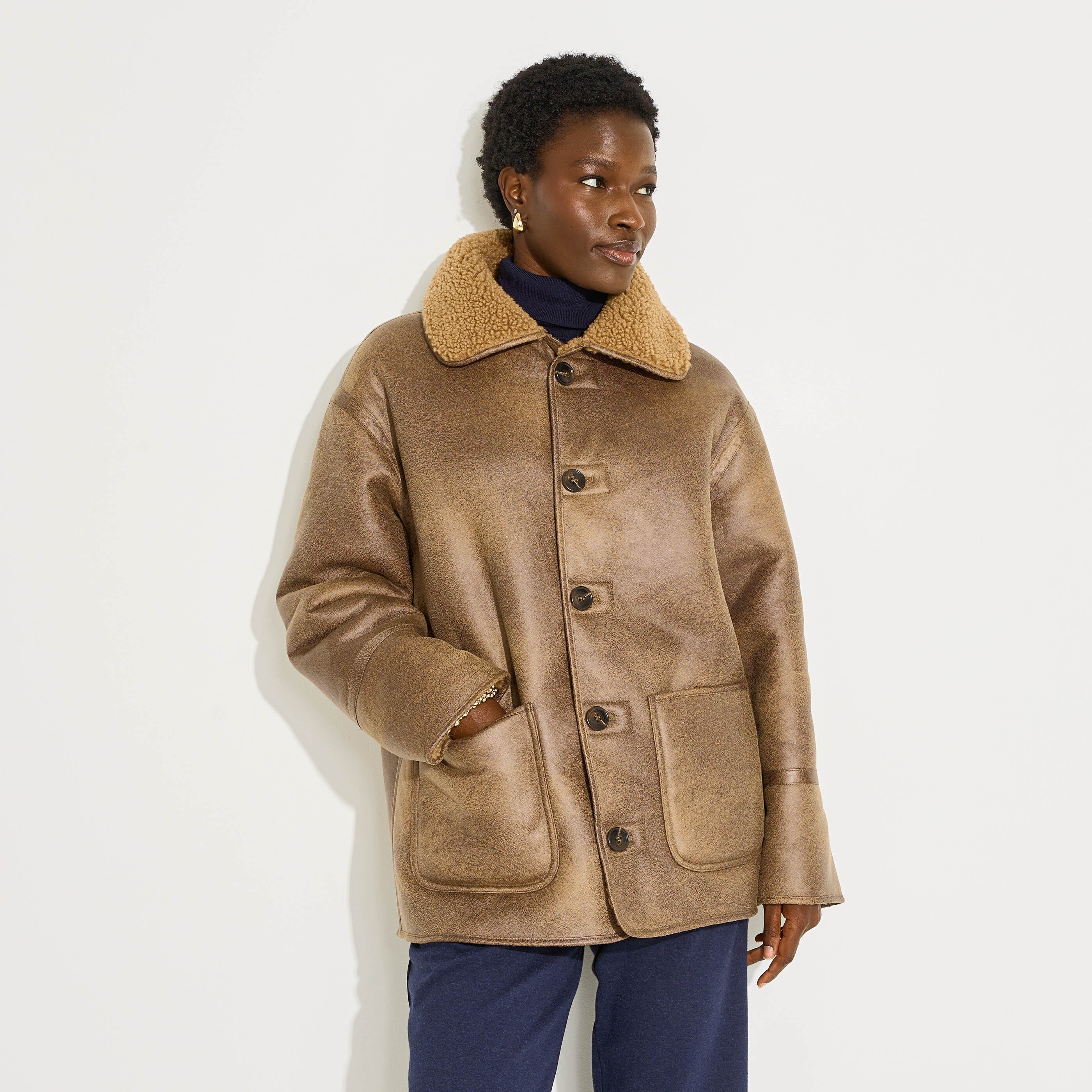 Manteau r&eacute;versible femme