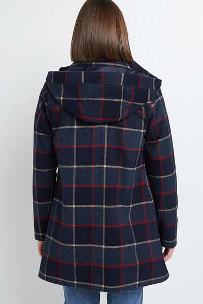 Manteau à carreaux femme