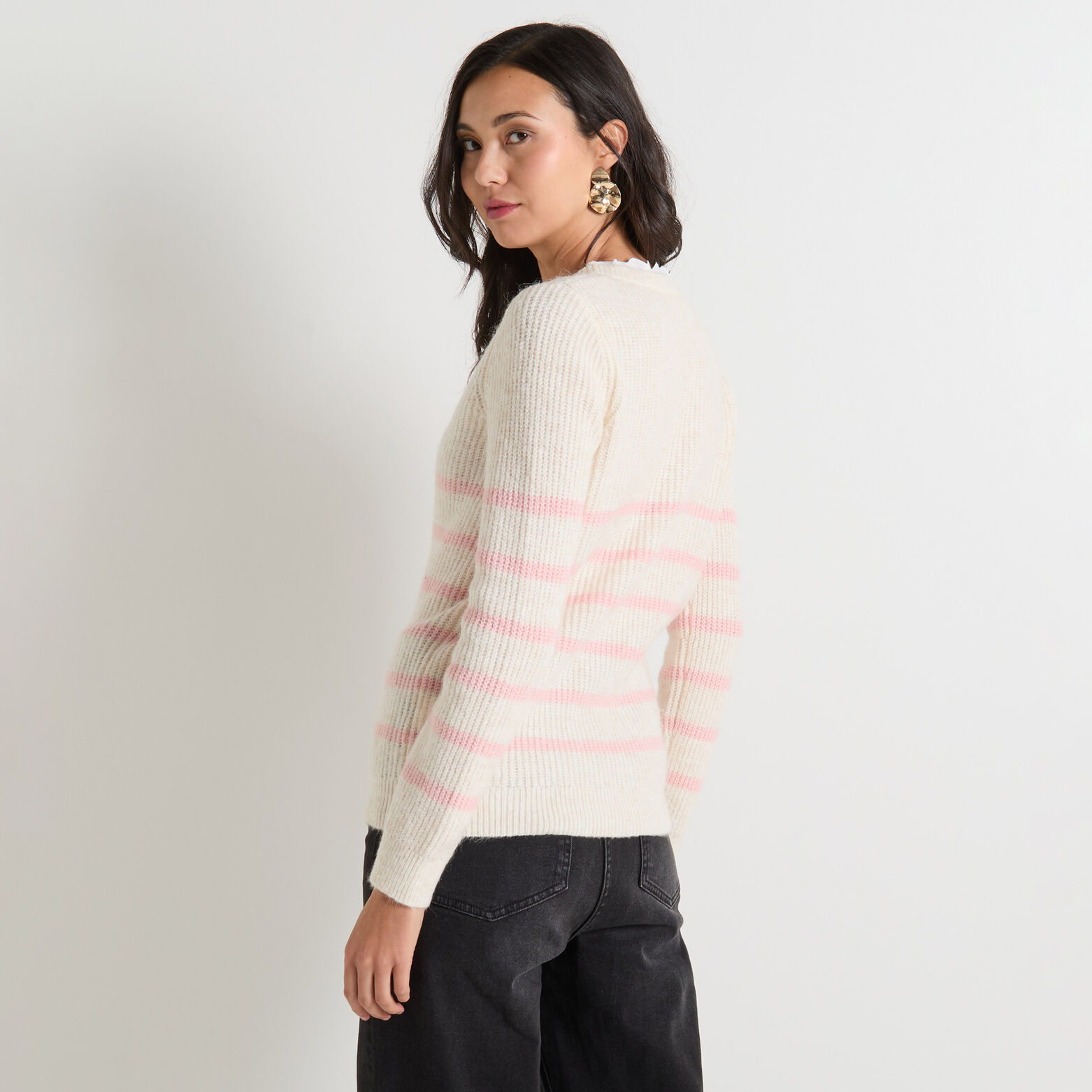 Pull rayé femme