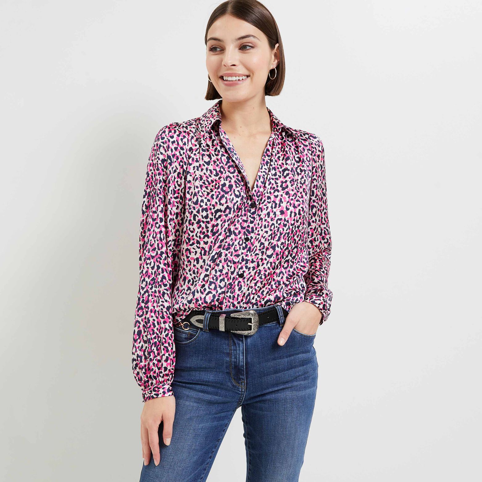 Blouse satinée femme