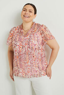 Blouse col V femme