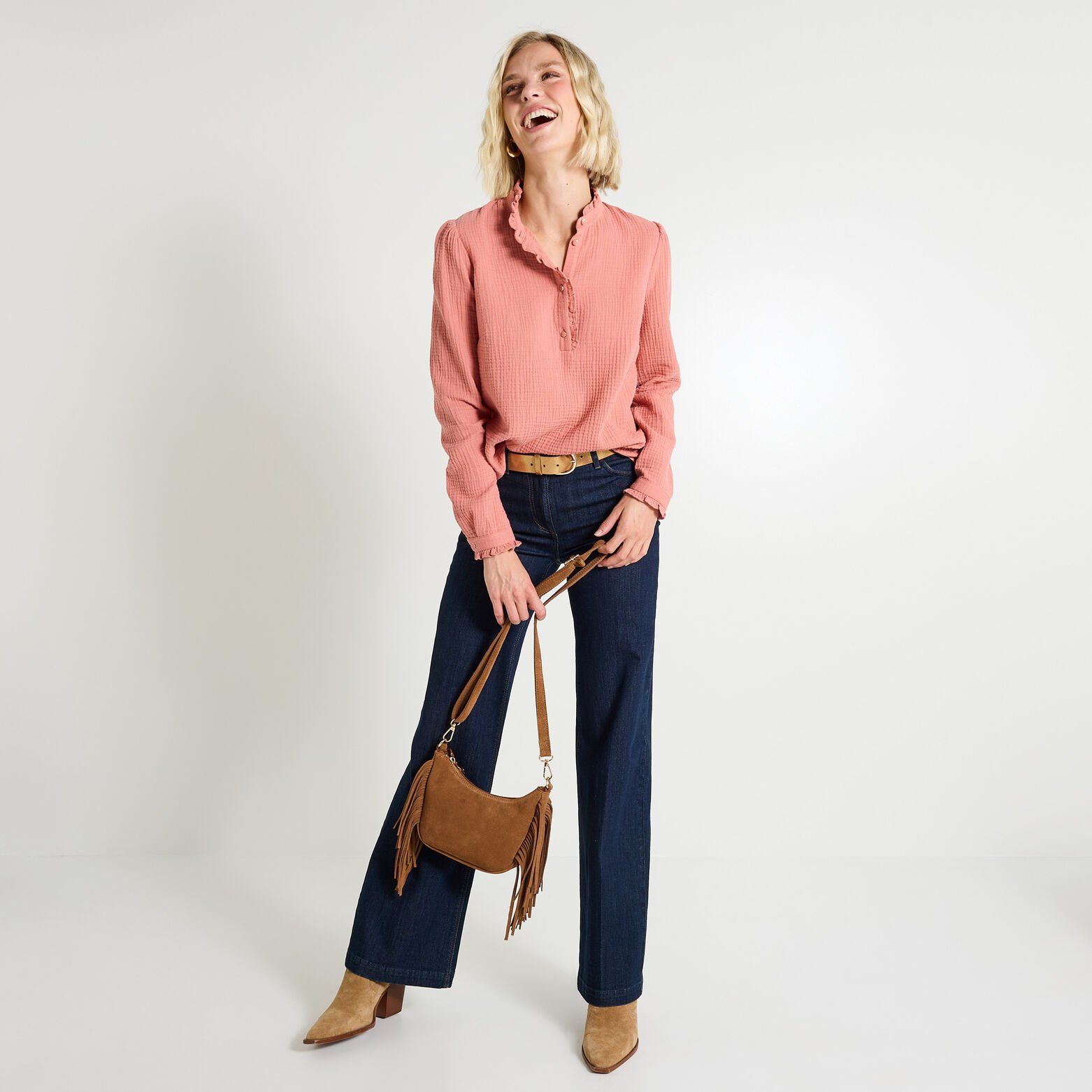 Blouse en gaze de coton femme
