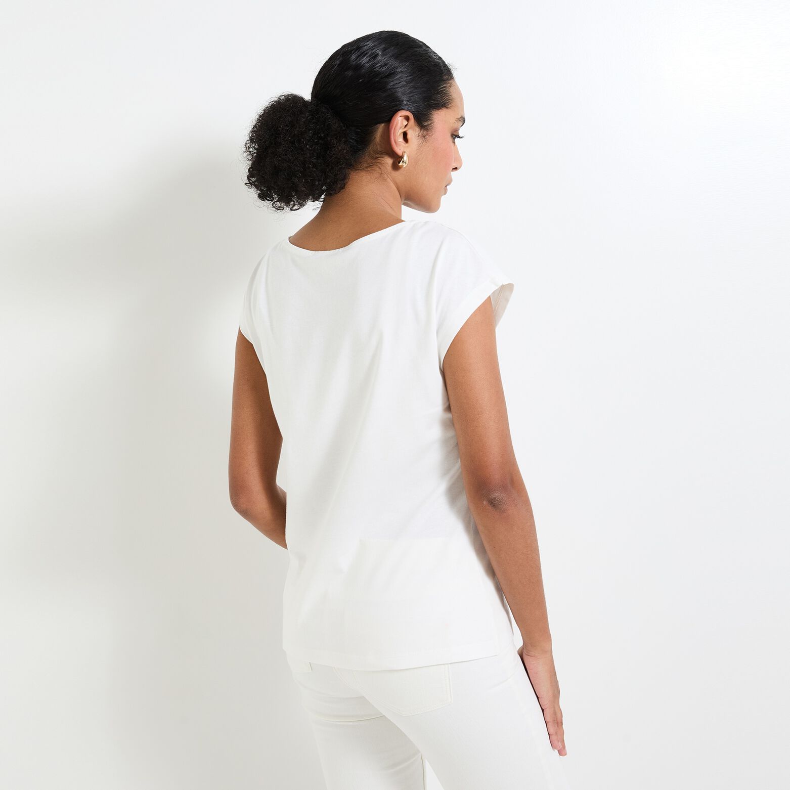 T-shirt col V femme