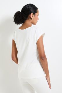 T-shirt col V femme