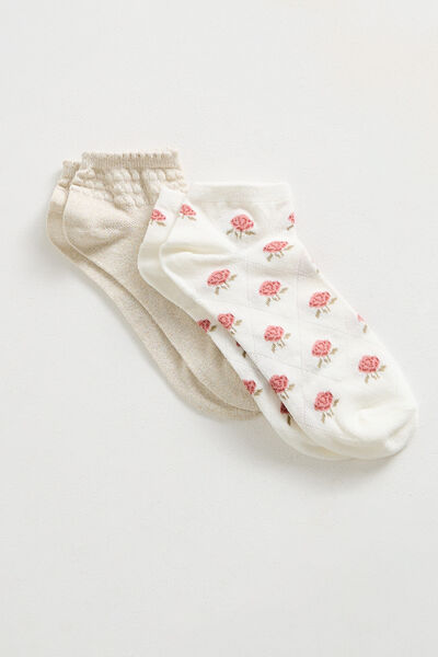 Lot de 2 paires de socquettes femme