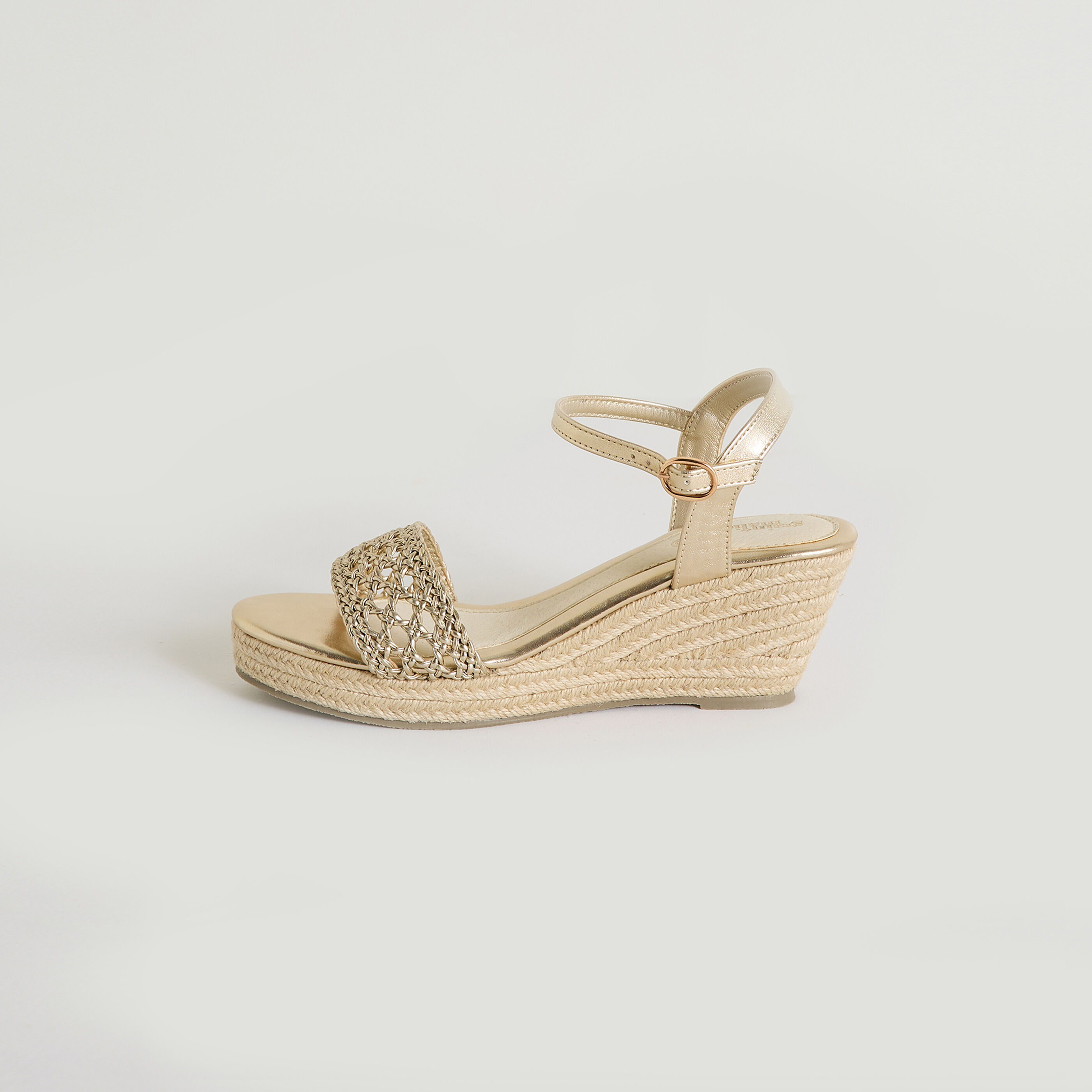 Sandales compens&eacute;es femme