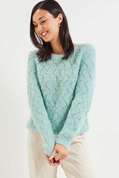 Pull maille ajourée femme 
