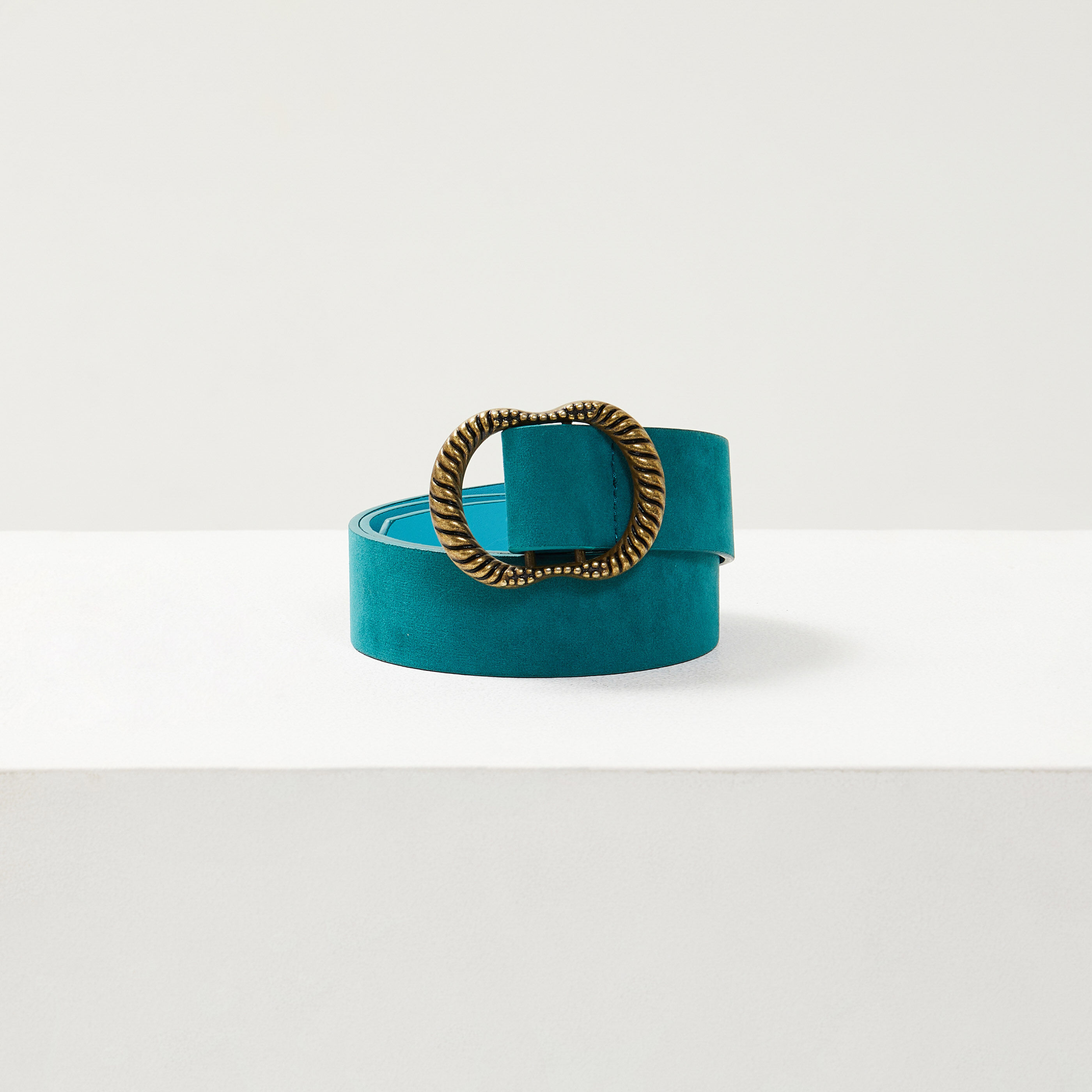 Ceinture Tressée Femme Grain De Malice - Boucle Ovale, Largeur 3 Cm, En Polyester, Pour Robe Ou Pantalon