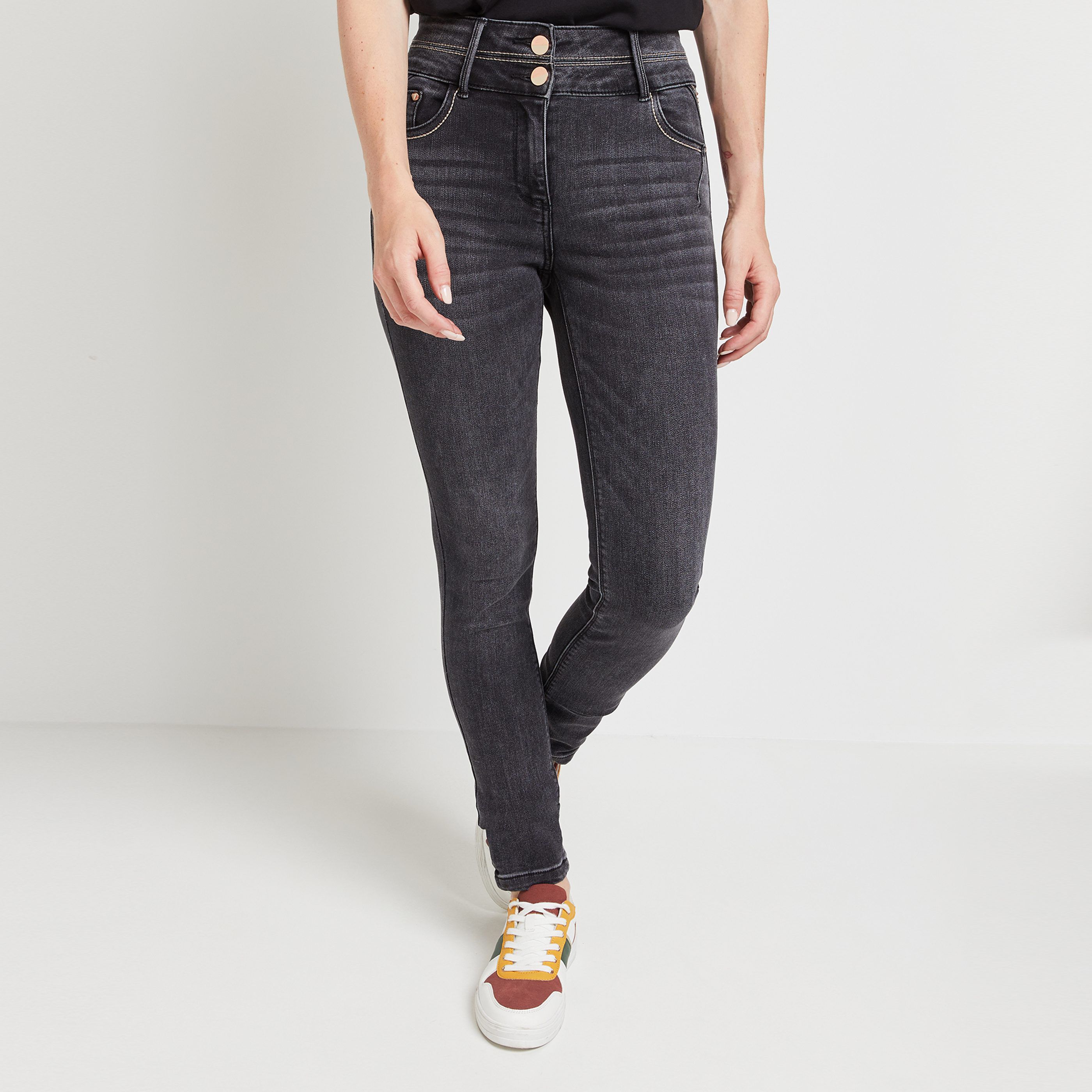 Jean slim taille haute MILAN femme Graindemalice