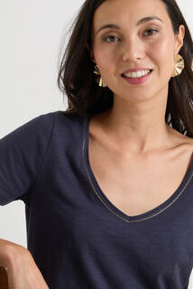 T-shirt col V femme