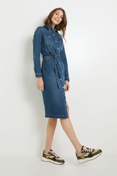 Robe col chemise femme