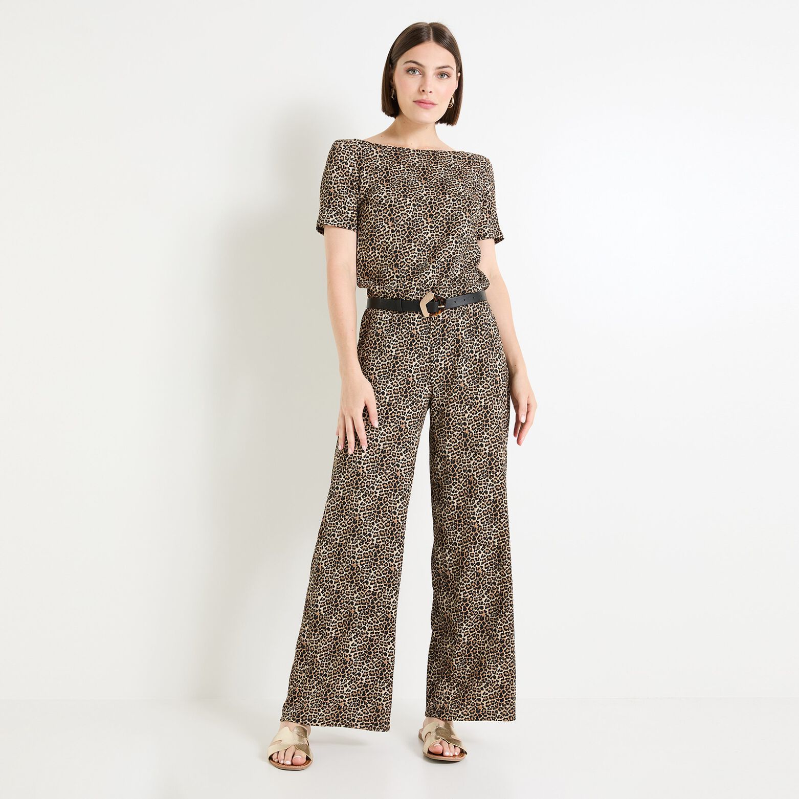 Combinaison motif léopard femme