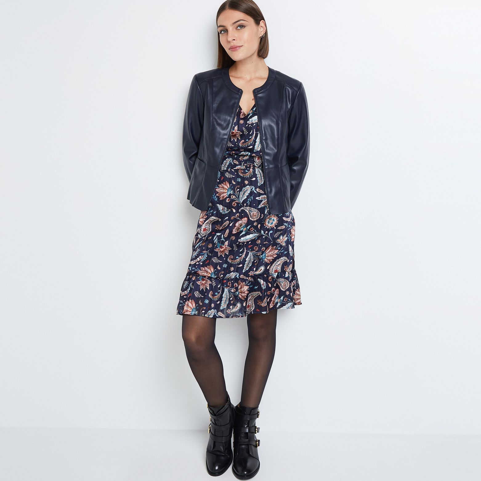 Robe col V femme