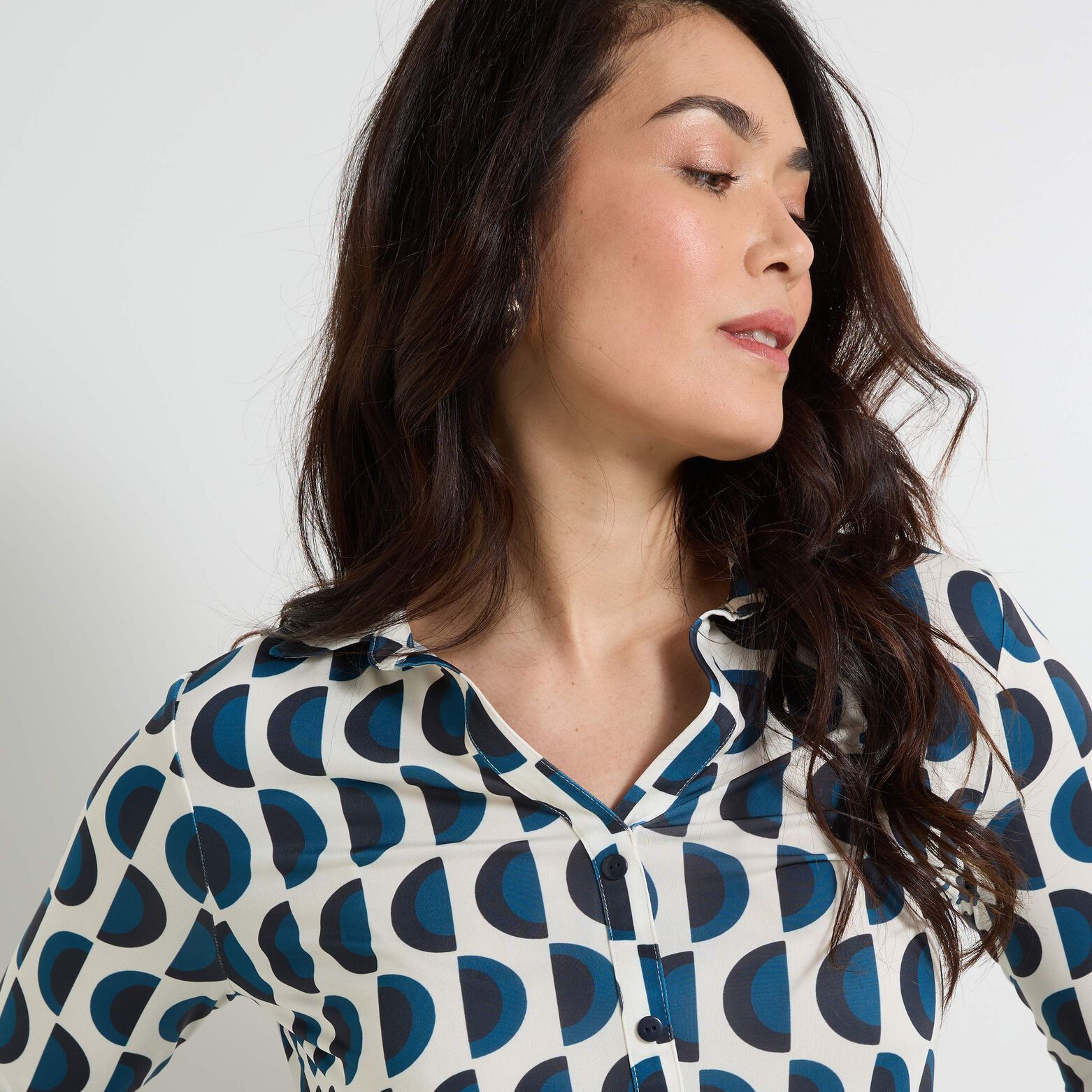Chemise imprimé géométrique femme