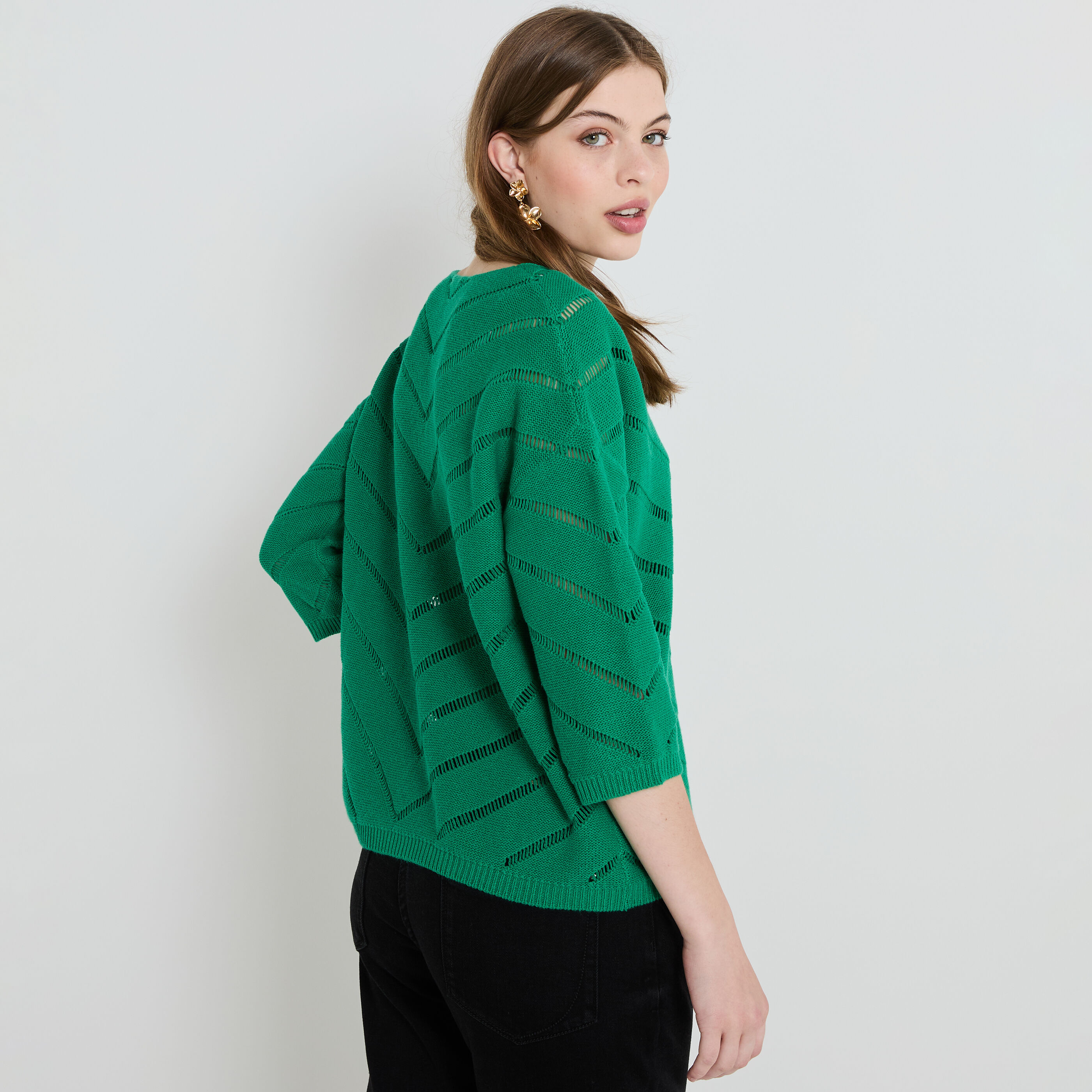 Pull manches 3/4 femme