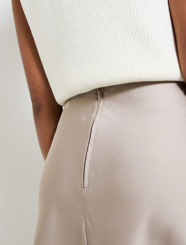 Jupe longue satinée femme