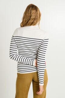 Pull col montant femme