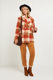 Manteau à carreaux femme