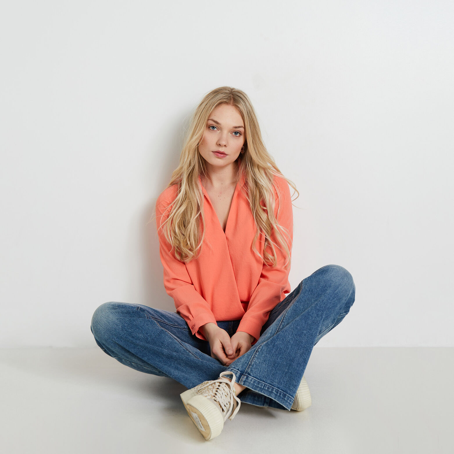 Blouse cache-coeur femme