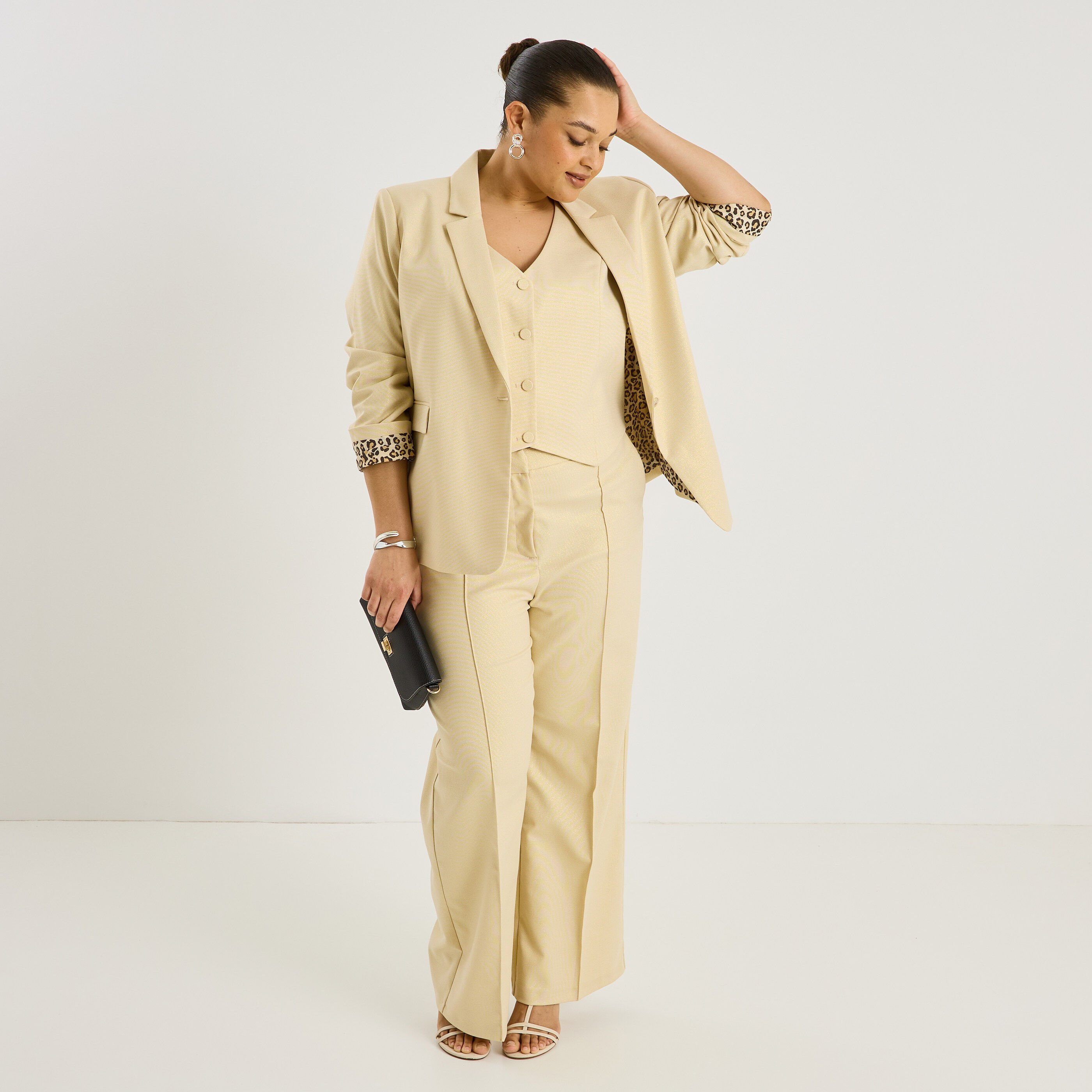 Veste blazer doubl&eacute; femme