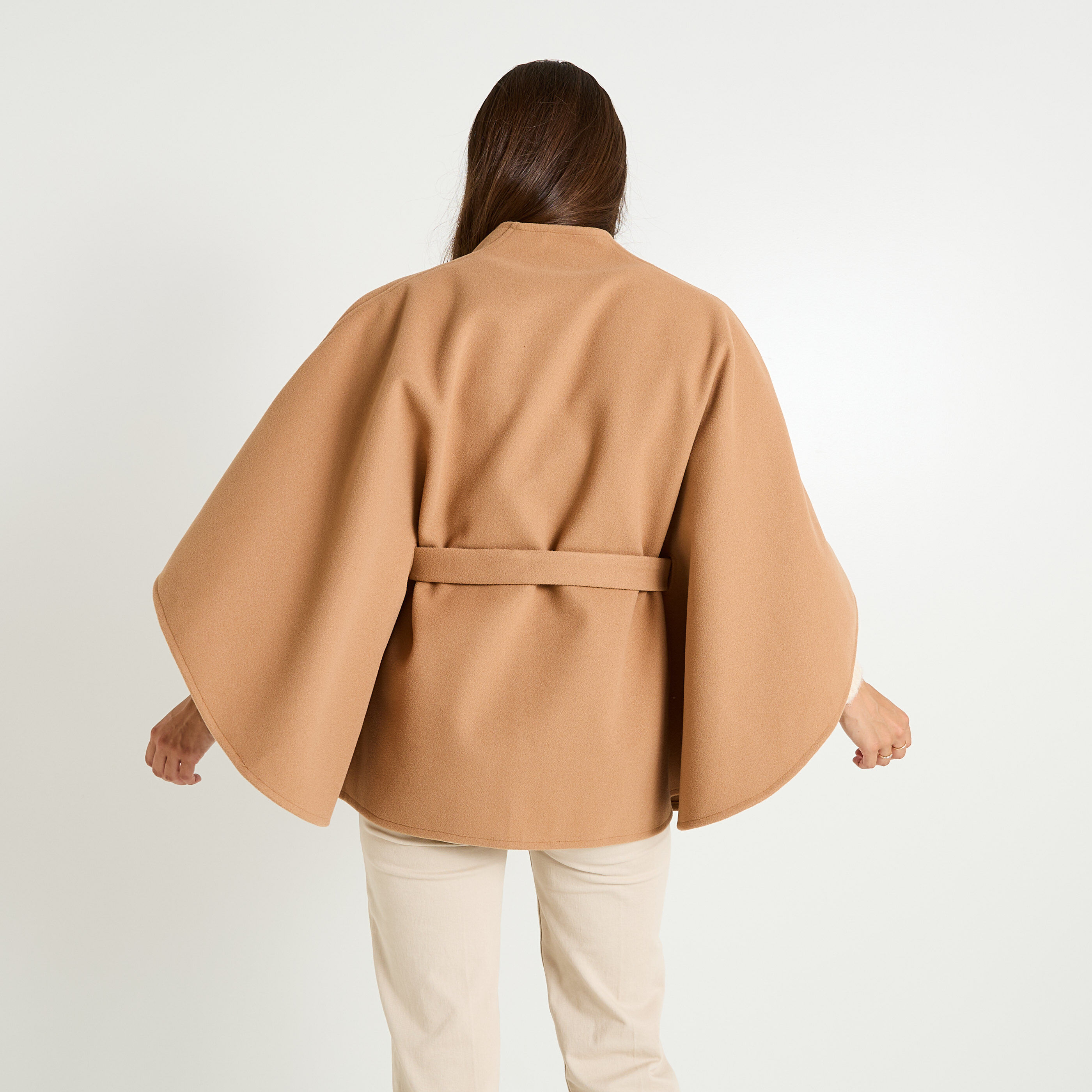 Poncho cape avec ceinture