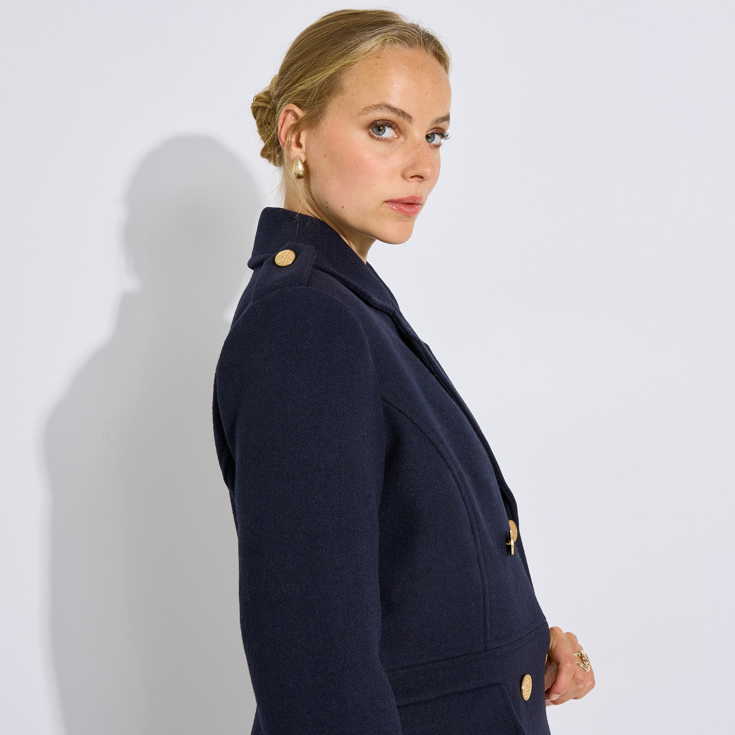Manteau caban officier femme