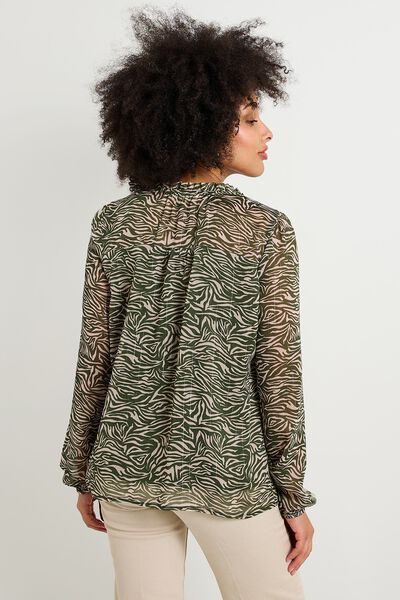 Blouse voile imprimée femme