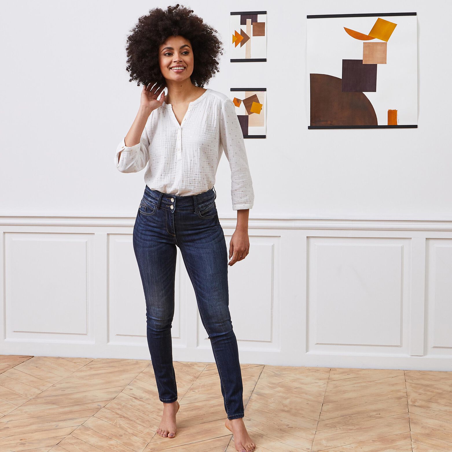 Jean slim taille haute MILAN femme