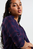 Blouse à carreaux femme