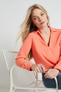 Blouse cache-coeur femme