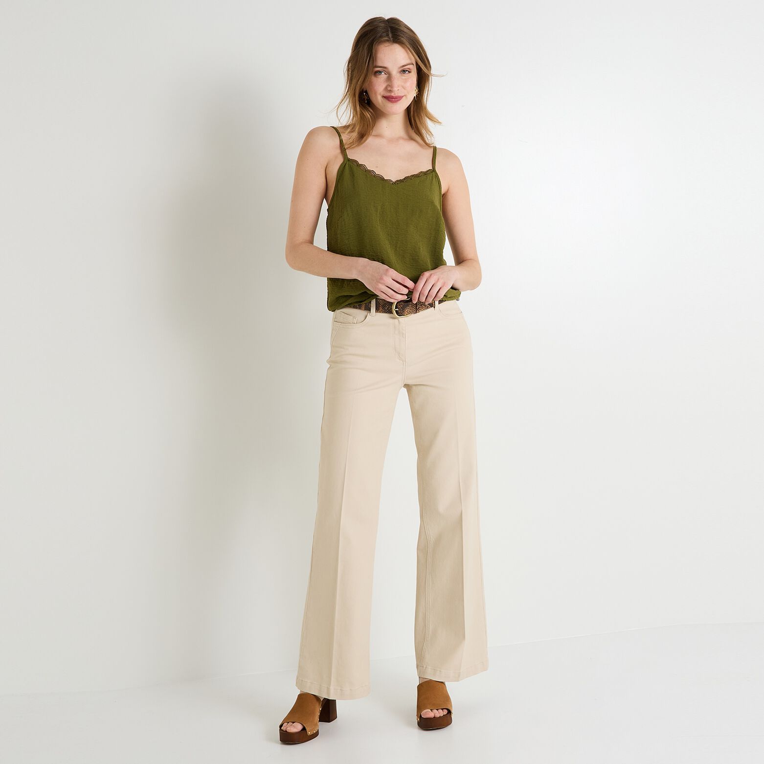 Débardeur col V femme