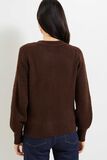 Gilet col V ajouré femme