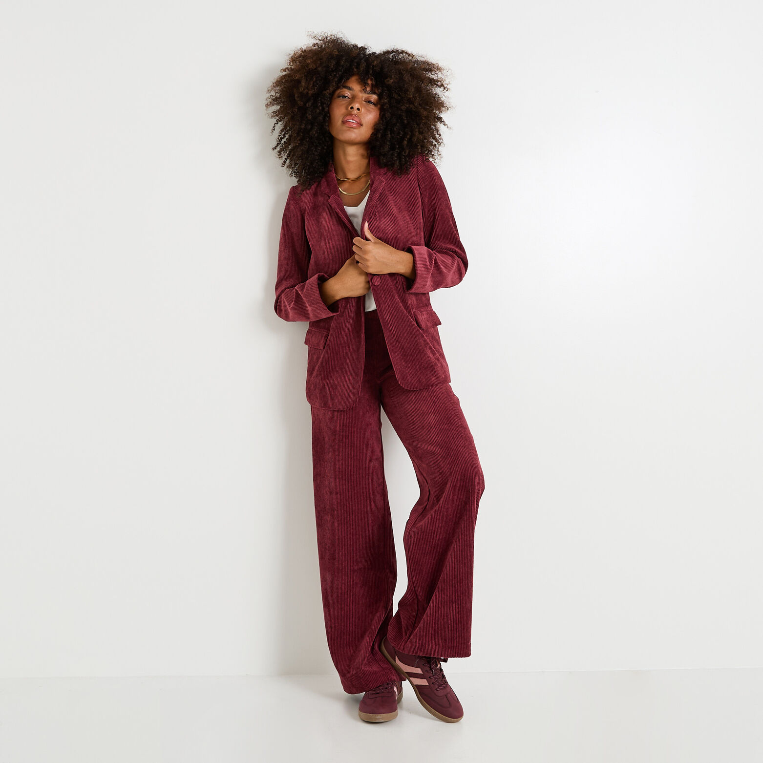 Blazer velours femme BORDEAUX Graindemalice - Main Image