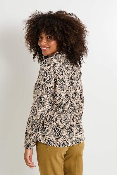 Blouse imprimée à col chemise femme