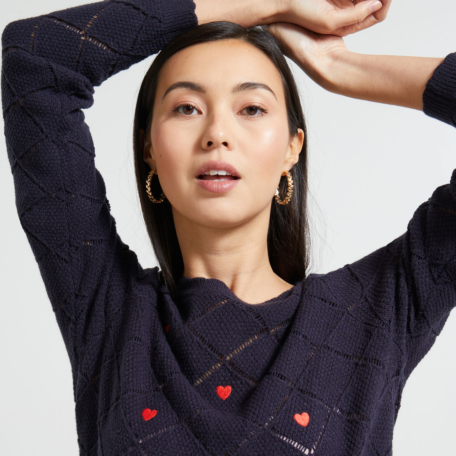 Pull ajouré fantaisie femme