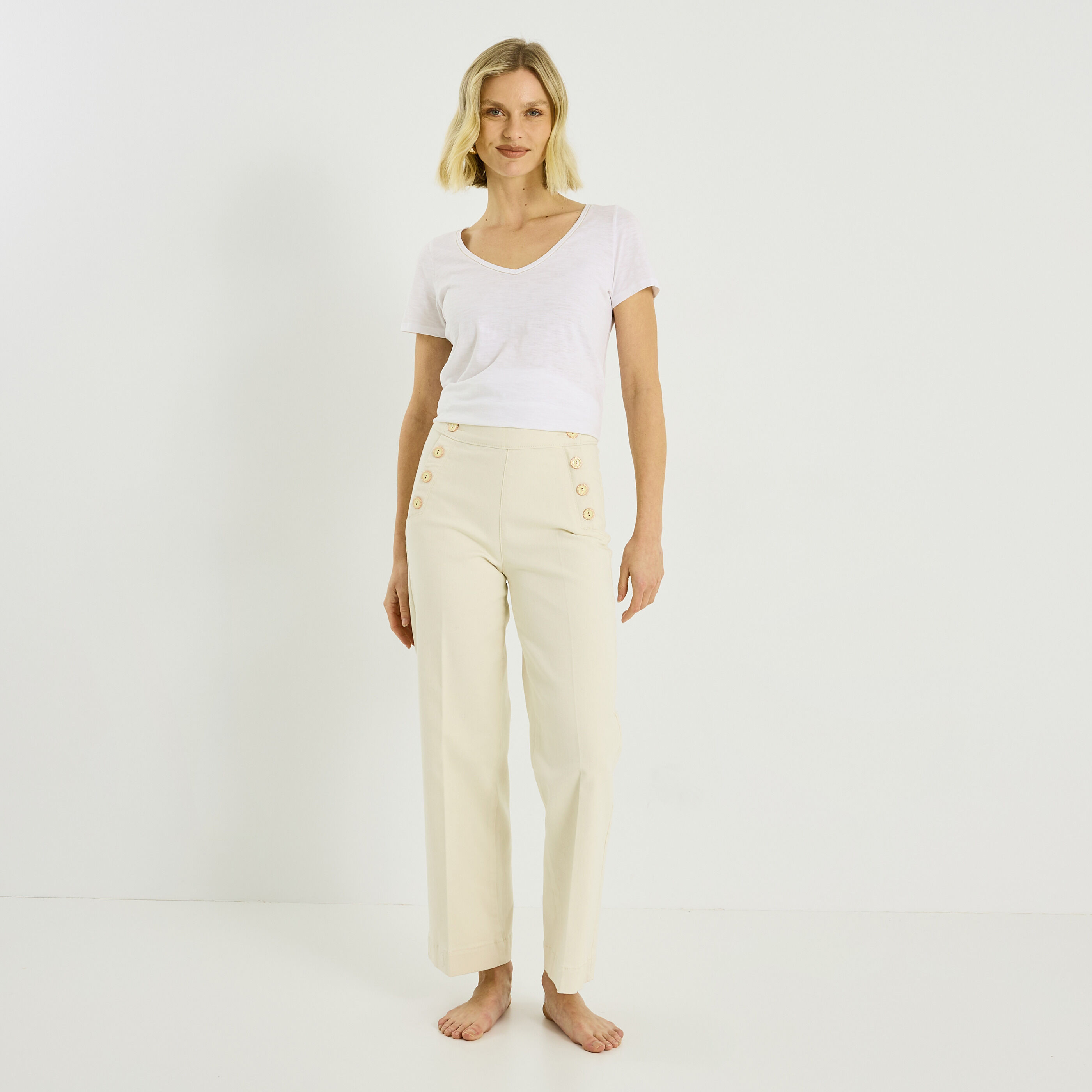 Jean flare POMPON F02 femme