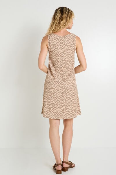 Robe courte en maille imprimée
