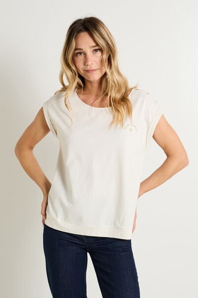 T-shirt col bateau femme