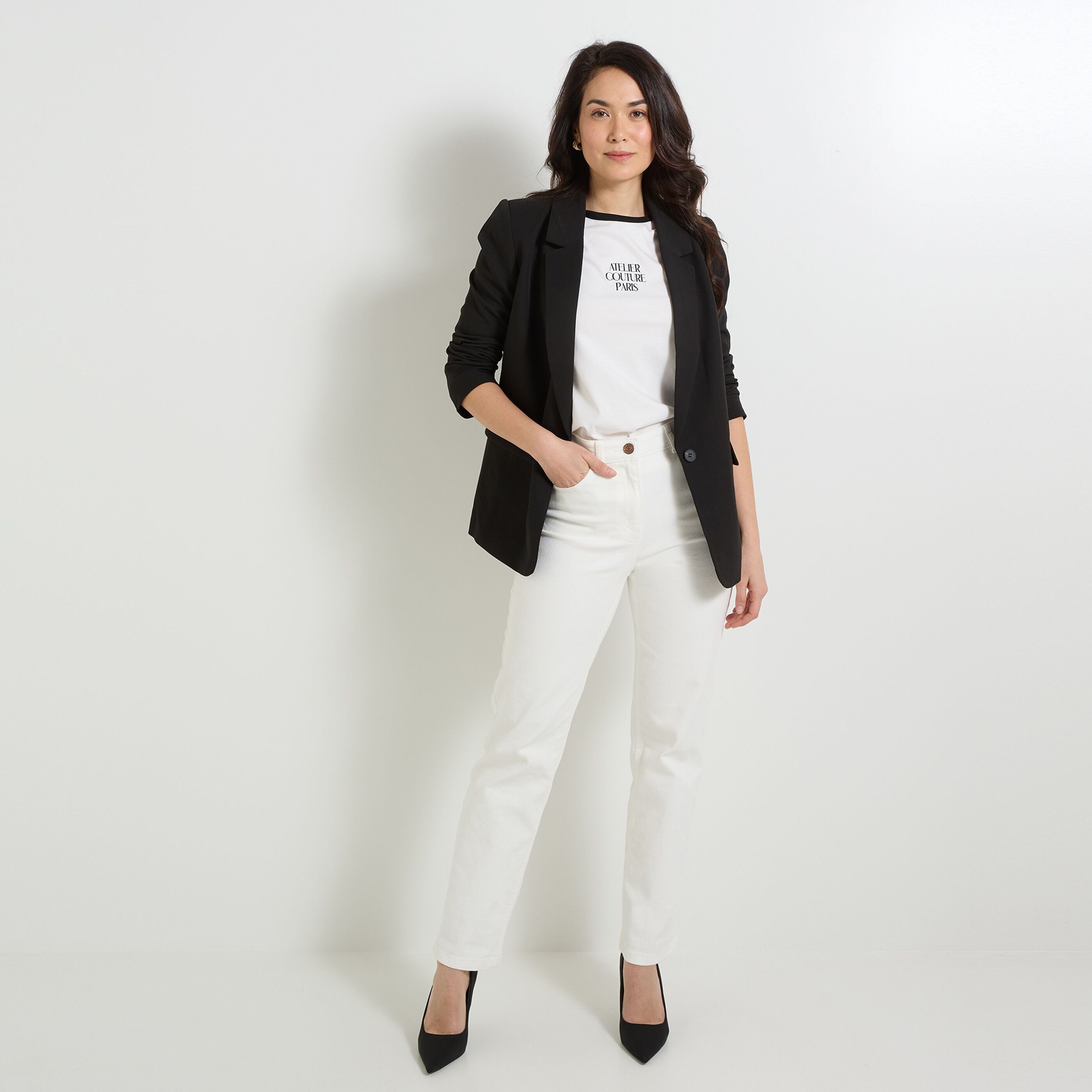 T-shirt brod&eacute; femme
