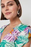 Robe longue imprimée femme