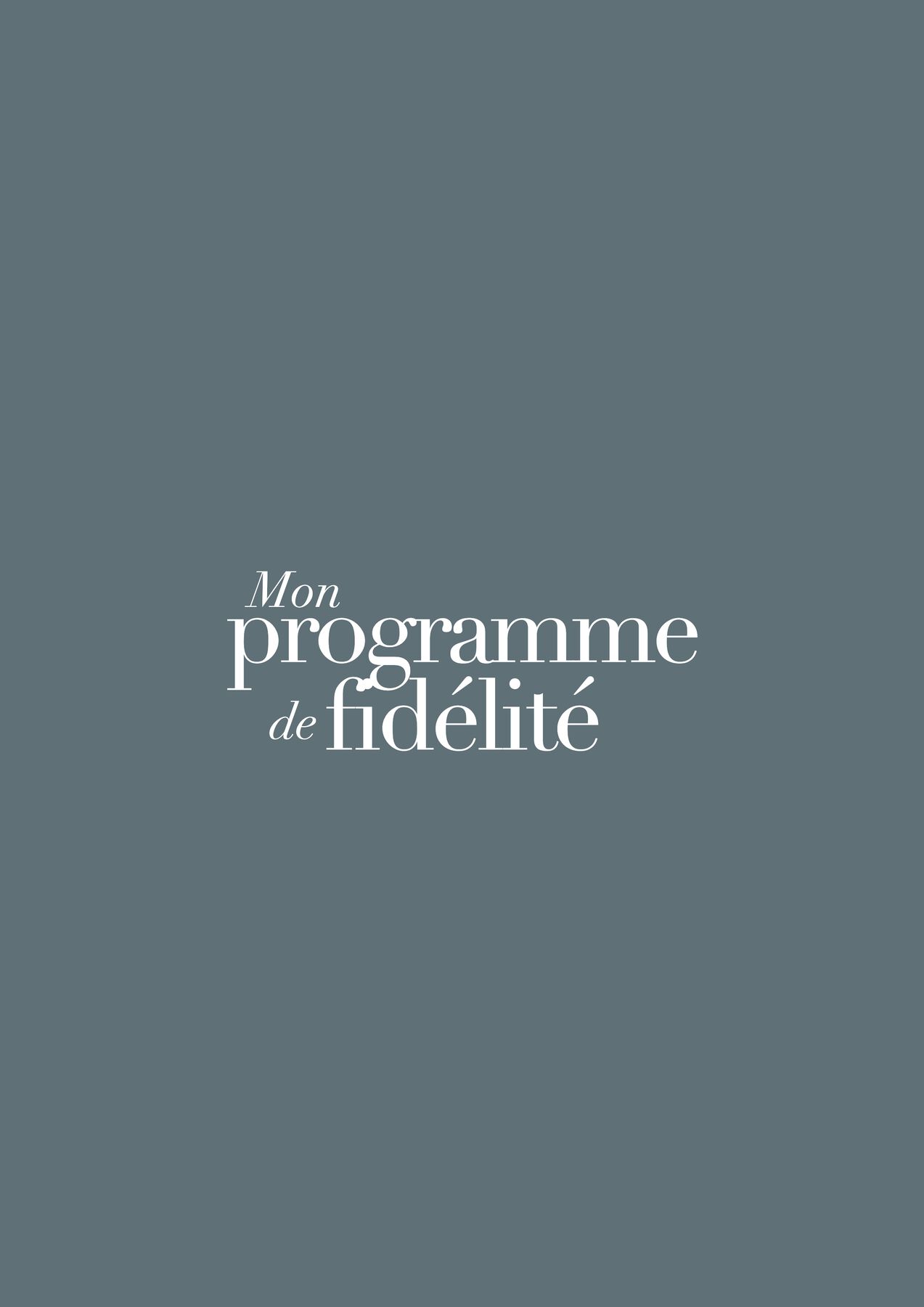 Programme de fidélité