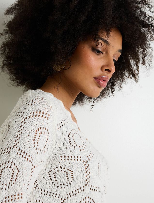 Pull jeux de points femme