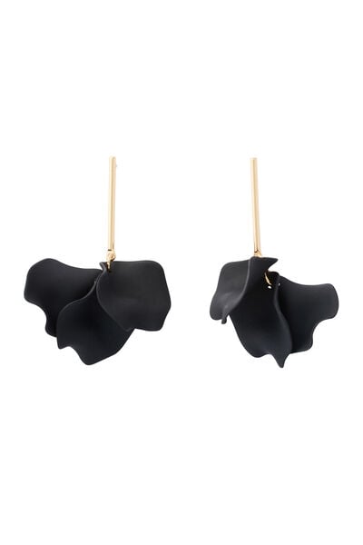Boucles d'oreilles pétales noirs