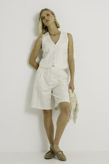 Gilet sans manches boutonné femme