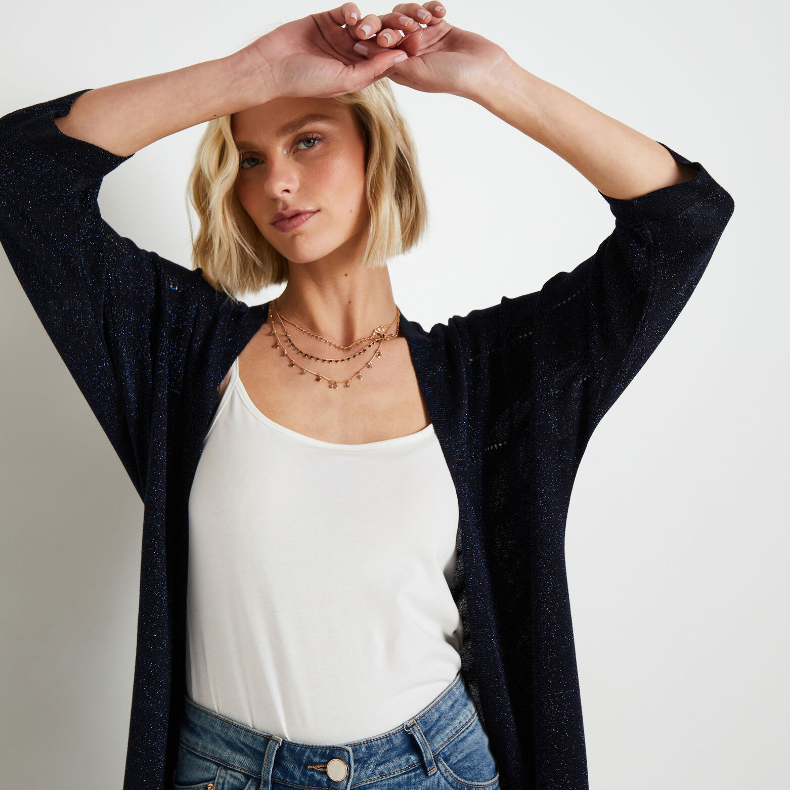 Gilet ajouré femme