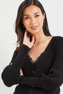 Gilet en maille cotelée