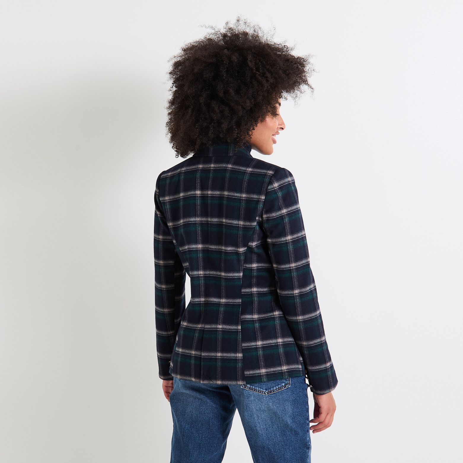 Blazer à carreaux femme