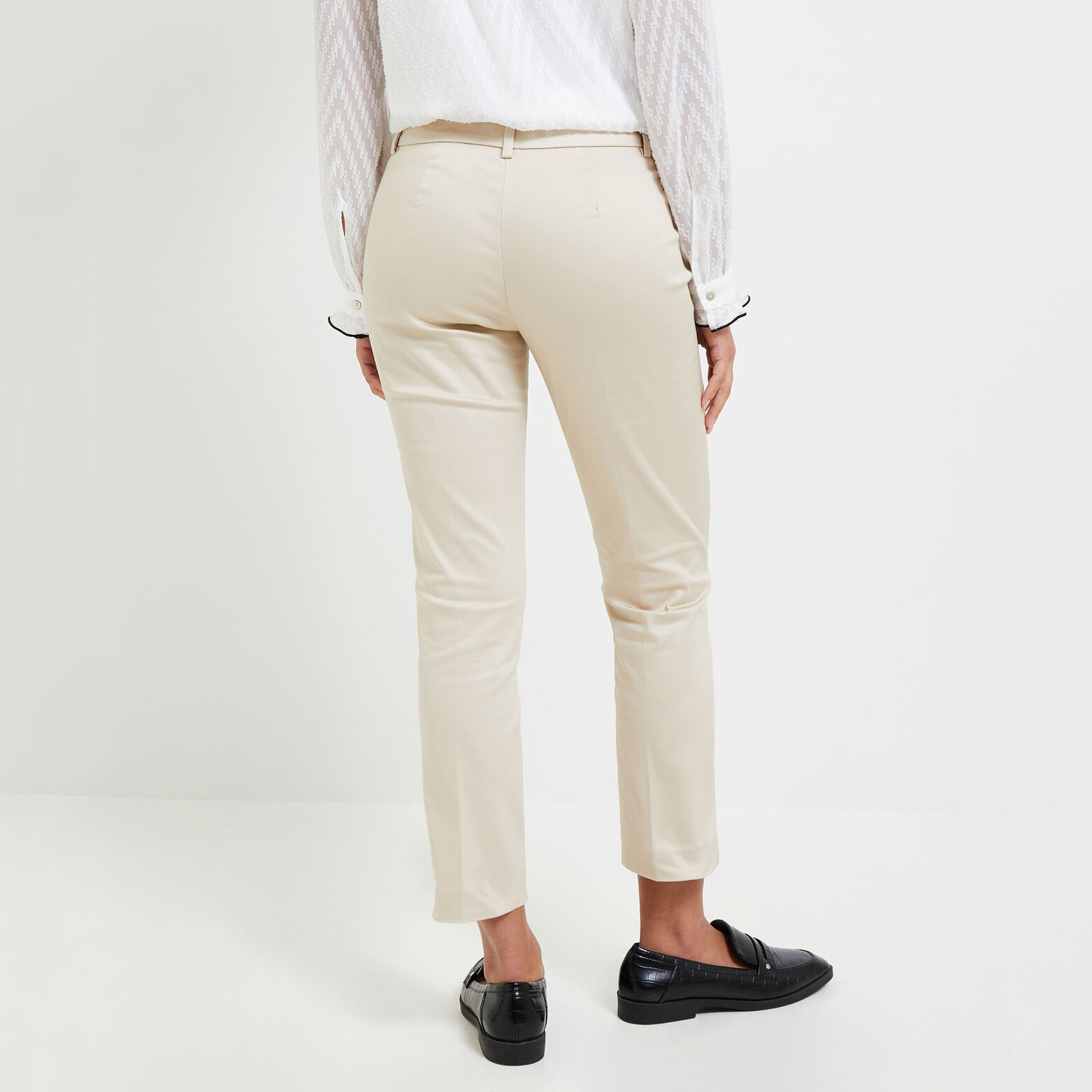 Pantalon cigarette raccourci femme