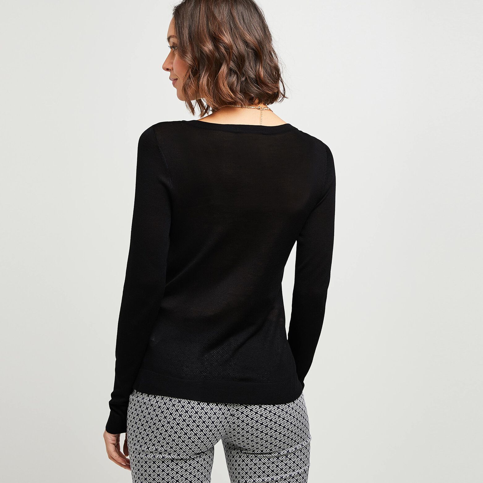 Gilet noir col rond 
