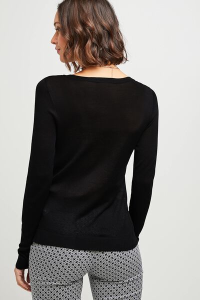 Gilet noir col rond 